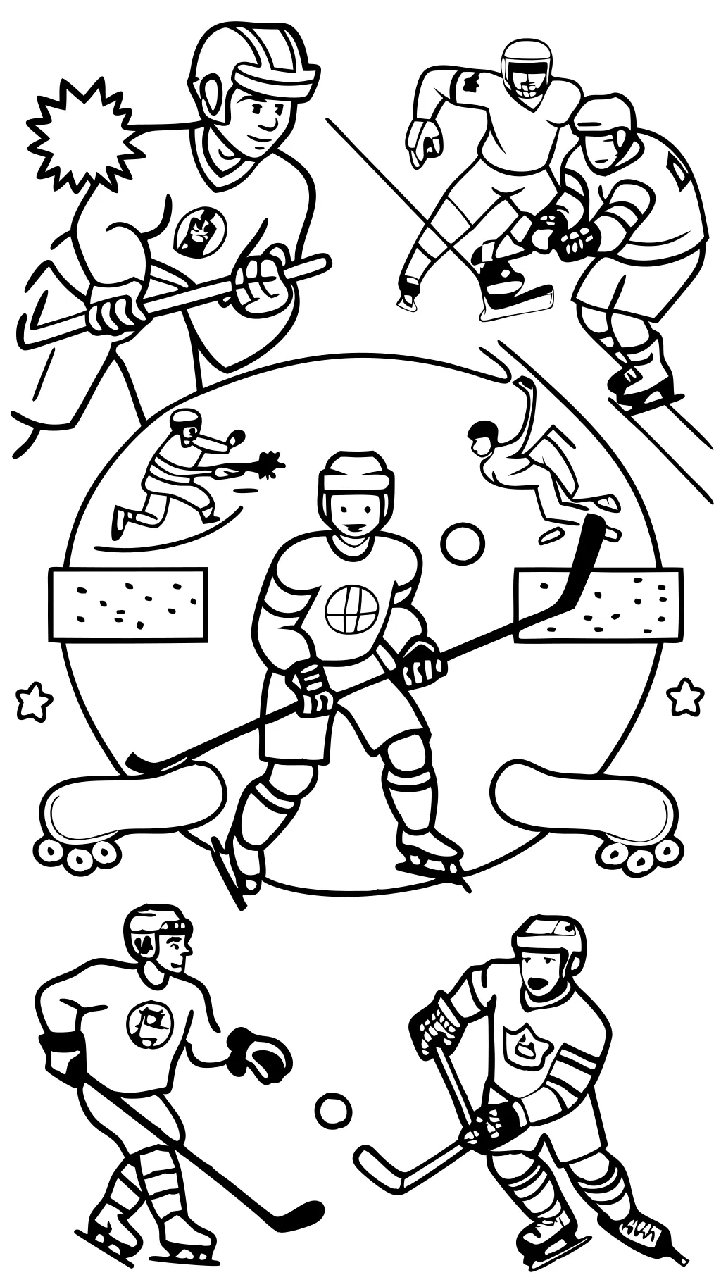 coloring pages of hockey players